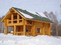 Рубленый деревянный дом из кедра